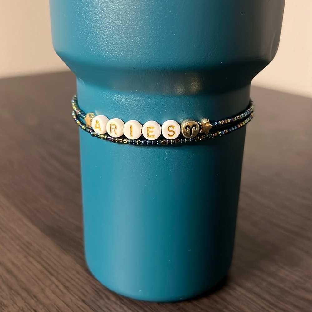Aries beaded cup bracelet